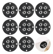 8-pack kullagrepp - 4 rullar - små universella självhäftande hjul - 360 roterande hjul - möbelhjul - platta, stål, akrylnitril B