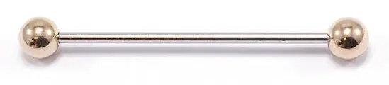 14 Gauge industriell barbell broskpiercing kropps smycken kirurgiskt stål