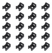 150 st svarta kabelbindningsfästen 23 mm x 16 mm sadeltyp kabelbas