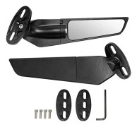 2 st modifierade motorcykel backspeglar vindvinge justerbara roterande sidospeglar kompatibla Honda Yamaha Ninja 250 300 400