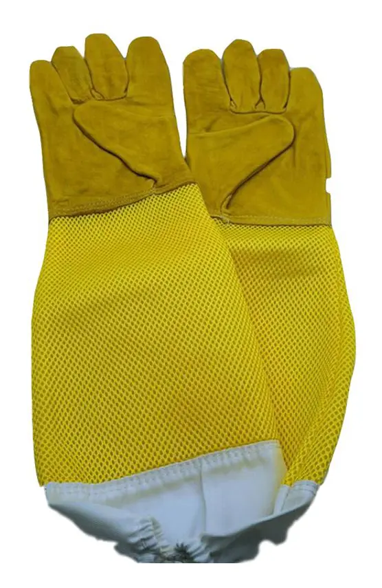 Fashion Clothes Beekeeping Gloves Goatskin Vented Apiculture Beekeeper Protective Long Sleeves Beekeeping Equipment