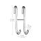 2pcs Bathroom Hook Shower Screen Shower Hooks for Glass Shower Screen