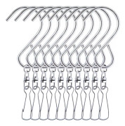 10pcs Swivel Hooks with Clips for Hanging Wind Chimes Bird Feeder