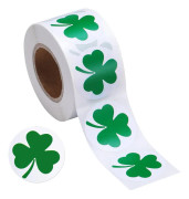 One Roll of Decorative Stickers Roll Cute Shamrock Pattern