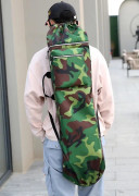 Skateboardväska för Double Rocker Longboard och surfbräda 110x32cm Oxford tyg Khaki Färg Tillbehör