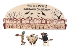 Halloween adventskalender 2023 31 dagar Halloween flyttar träblock Nedräkningskalender för heminredning Holiday Ornament Present