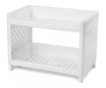 Stationär förvaringshylla Multifunktionell Praktisk Slitstark Desktop Organizer för Sovrum Vit