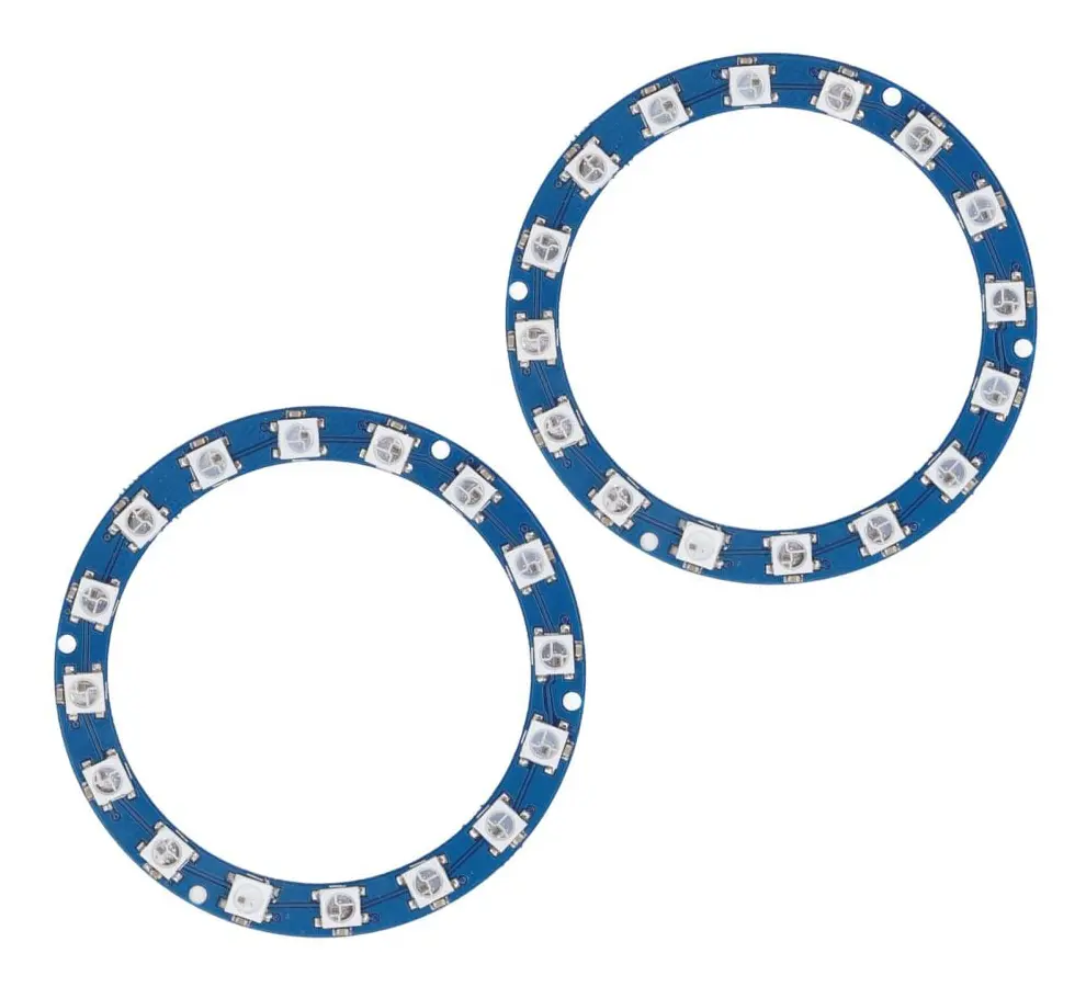 2st RGB LED-ring 16 Bit Intelligent Full Color Highlight 5V Digital Port WS2812B 5050