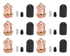 6st retro lamphållare utbyte dekorativa antika ljussocklar för gör-det-själv ljuskrona roséguld 85‑265V