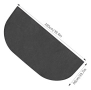 Brandsäker matta för öppen spis - halvrund, anti-brandskyddsmatta för öppen spis, spis och grill (100x50cm)