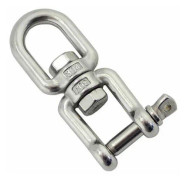 Swivel Shackles Förtöjning Ankarkedjor Swivel Connector i 304 rostfritt stål för marinbåt - 5 mm