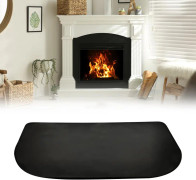 Eldstadsmatta inomhus Brandskyddsglasfiber Öppen spis och Eldstadsmatta - Glödskyddsmatta för öppen spis och kamin (svart, 80 x 50 cm)