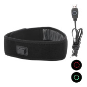 Electric Head Wrap - Justerbar 3-växlad temperatur - Kolfibervärme - Svart