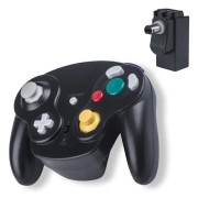 Svart, trådlös handkontroll, spelkontroll för Bluetooth 2.4G NGC spelkontroll joystick GC spelkontroll med mottagaradapter