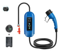 Bärbar laddare för elbil, 11KW 5M kabel, justerbar ström 8A/10A/13A/16A,Adapterhållare
