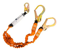 Portwest FP75 Stötdämpare Dubbel Lanyard En Storlek Orange/Svart