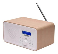 DENVER DAB-30 - Bärbar DAB-radio - 1 Watt - ljust trä