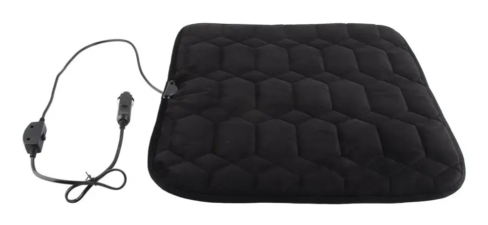 Plyschöverdrag 12V biluppvärmd sittdyna