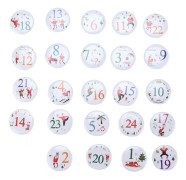 Christmas Cartoon Lucky Number Knappnål Brosch - Unikt mönster, 24ST Adventskalender