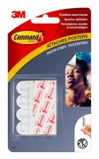 Kommandoaffischflikar 3M vit x12 liten - Vit 4,5 x 1,5 cm