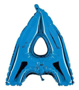 PALLONCINO MYLAR 14'' (35CM) LETTERA A BLUE GRABO GRABO14200B-P