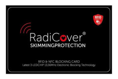Radicover RFID Skimmingskydd Skim-Block Kort Svart