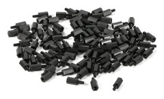 100 st M2 M3 M4 Nylon Hex Hane Distansbricka Runt huvud Skruvmutter