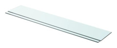 vidaXL Hyllplan 2 st glas genomskinlig 90x15 cm