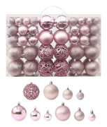 vidaXL Julgranskulor 100 st rosa