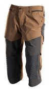 Mascot Knee Pad Pockets Customized 22249 3/4-byxor Brun 52 Man
