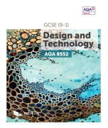 AQA GCSE (9-1) Design and Technology 8552