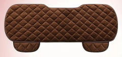1 st överdrag, plyschmaterial bakre bakre radens skyddsmatta, bilbarnstol tillbehör, halkfri bil bakre sätesdyna Coffee Color