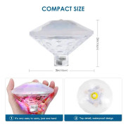 Vattentäta LED-badlampor Vattentäta RGB-poollampor med 7 lägen för trädgårdsfontän Bad Disco-lampor