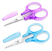 2-pack små syssaxar i rostfritt stål, skarpa saxar med fodral, precisionsbara bärbara saxar för sömnad, stickning