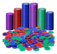 400 st plastpokermarker spelmarker 4 färger räknare kort för spel räkning bingo spel