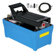 Luft hydraulisk pump kraftpaket 10 000 PSI 103 in³ kapacitet, robust metallkonstruktion, lufthydraulisk fotpump.