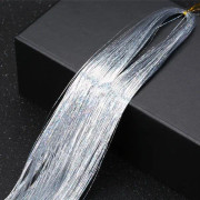 36 tum Hårglitter Glittrande Glitter Tinsel Fehår Extensions Värmebeständig Fest Höglight