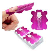 100 st Pro Square Nail Form Franska Akryl UV Gel Tips Extensionsklistermärke Builder Form Guide Stencil Manikyrverktyg