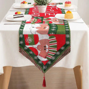 Julbord skateboard broderad Santa Claus Älg Röd Buffalo Pläd Bordsskateboard (tomten)