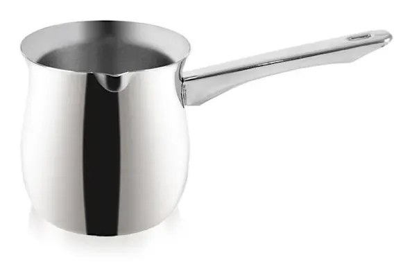 Turkisk kaffekanna i rostfritt stål med bekvämt handtag