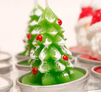 12 Mini Doftande Jul Tealight Ljus, 4 Designer, 5x4cm - Ch