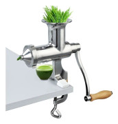 Manuell Vetegräs Juicer Extraktor - Bärbar med 3 såll i rostfritt stål för grönsaker och frukt, perfekt för vetegräs.