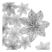 36st julblommor glitter konstgjorda julblommor, 8/10/15 cm KLB