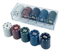 Spelmarker Bingo Marker Chips Plastmarkörer Räknespelmarker Akryl Poker Chip Plastspelmarker Pokerfodral Deluxe Pokersats 100 st