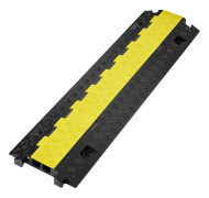 Kabelskyddsramp, 2-kanalig, 22000 lbs/axel, Heavy Duty TPU, trafikbump med TPR-toppkåpa för inomhus och utomhus.