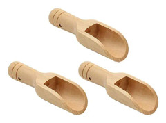 3 st Mini Träsked Kryddträsked Är Kvistfri och Hållbar