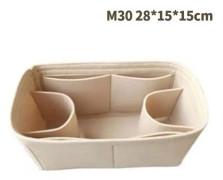 Väska Organizer Filt Insats 25 30 35 Makeup Väska Coffe StyleC Khaki StyleA M