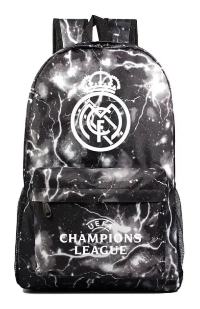 Graffiti Real Madrid Uefa Champions League axelväska fanryggsäck student skolväska förvaringsväska 6