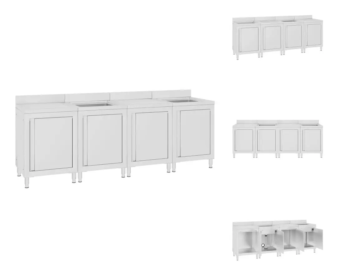 Livsmedelsservice - Living Diskho för storkök 240x60x96 cm rostfritt stål