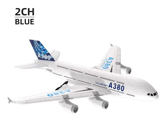 FjärrkontrollflygplanA380 Skumglidflygplan Fjärrkontrollflygplan Flygplan Fastvingat flygplan Gyroskopmodell Flygande leksaker för pojkar Barnpresent